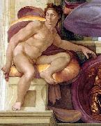 Michelangelo Buonarroti Ignudo painting